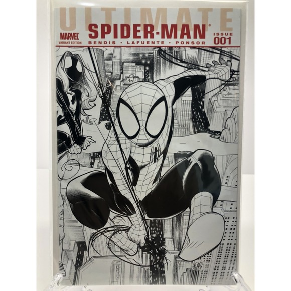 Other - Ultimate Spider-Man #001 Black & White Sketch Variant Wraparound Cover Marvel